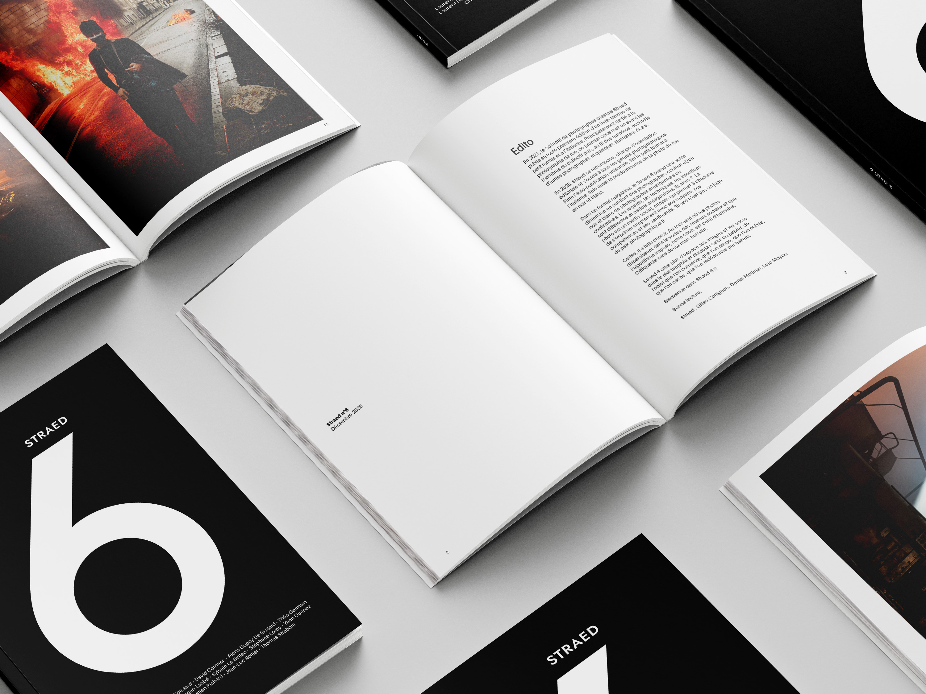 Le fanzine Straed 6 ouvert à la page de l'édito